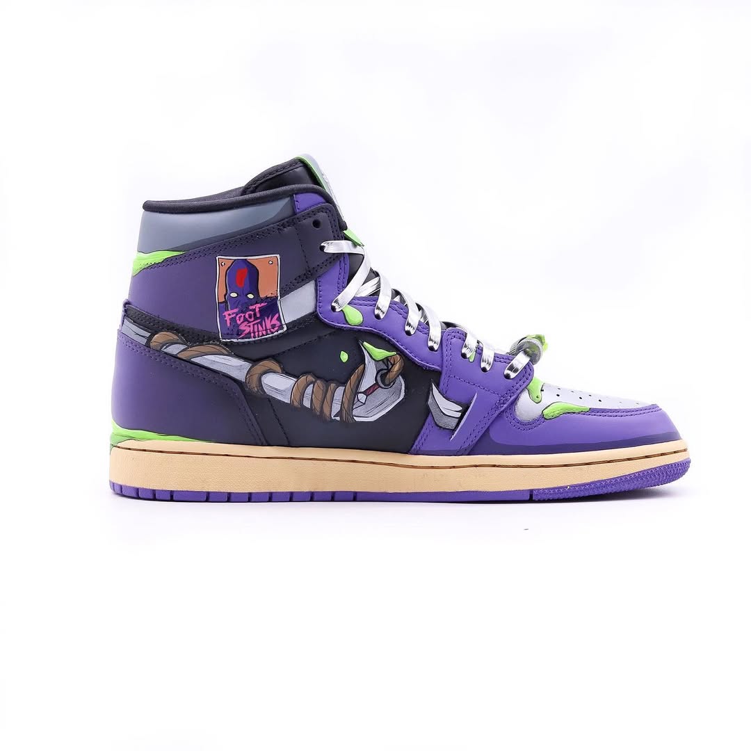 [Custom TMNT x Super Shredder] Air Jordan 1 High Top Unisex Skateboarding Shoes