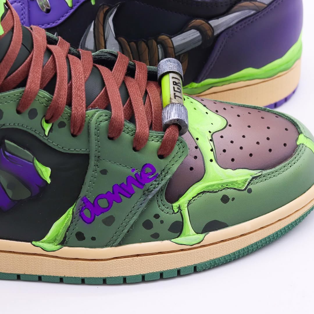 [Custom TMNT x Super Shredder] Air Jordan 1 High Top Unisex Skateboarding Shoes