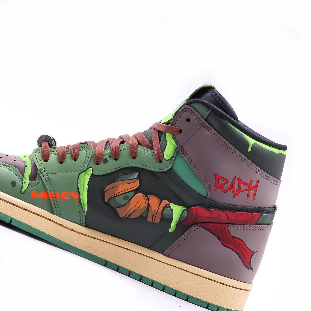 [Custom TMNT x Super Shredder] Air Jordan 1 High Top Unisex Skateboarding Shoes