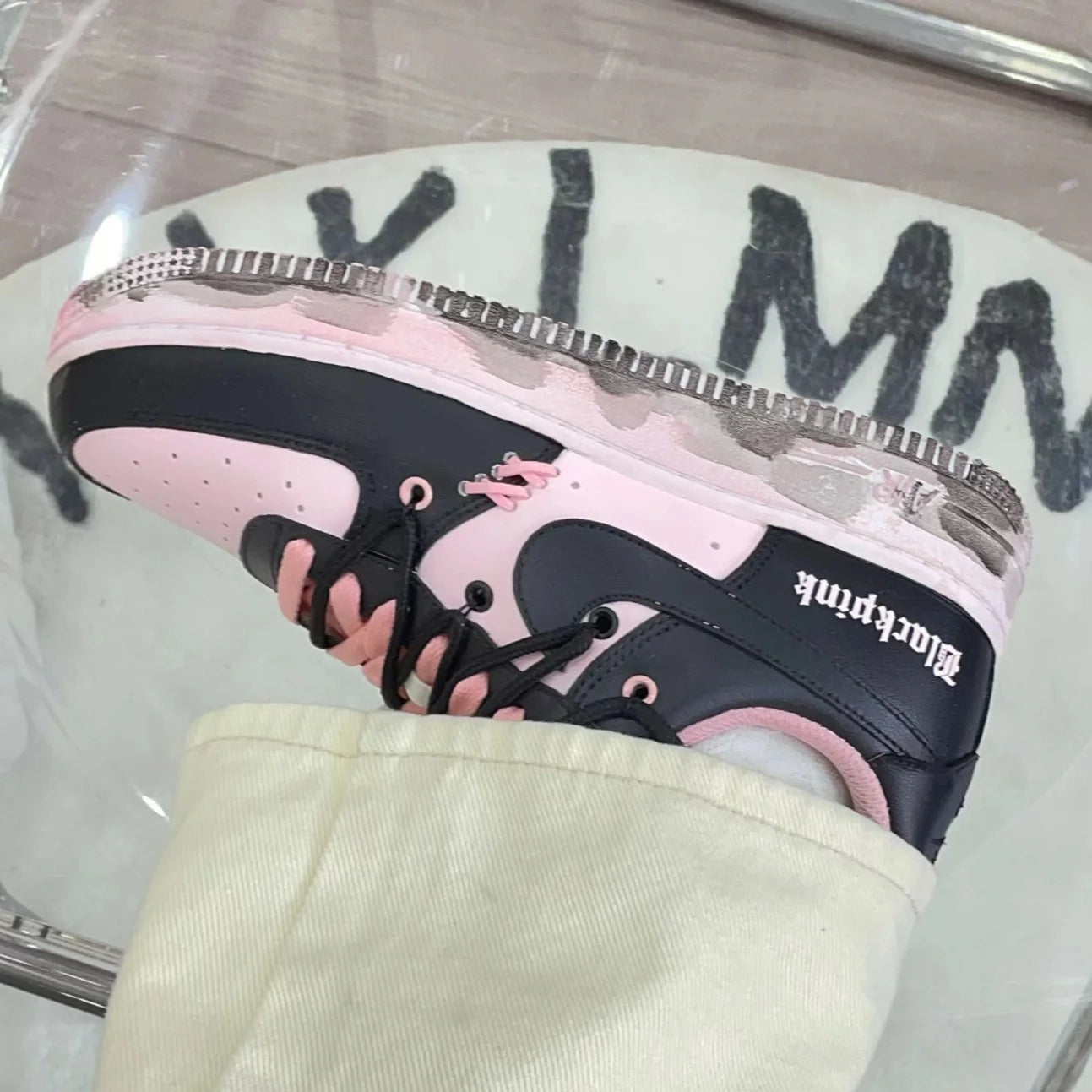 Neon Shadow -  Air Force 1 Skateboarding Shoes Women's