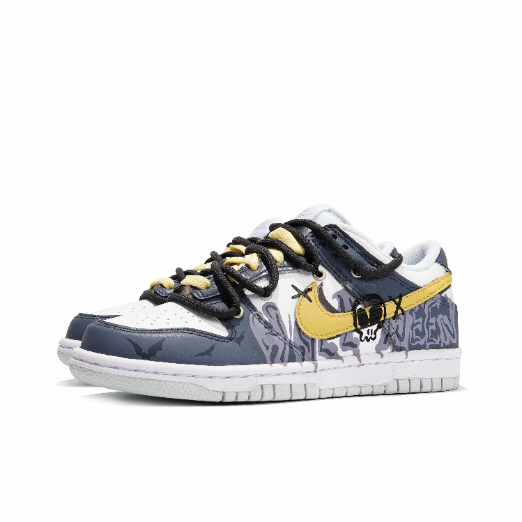 [Custom Bizarre Gathering] Dunk Skateboarding Shoes Unisex Low-top Blue/Gray