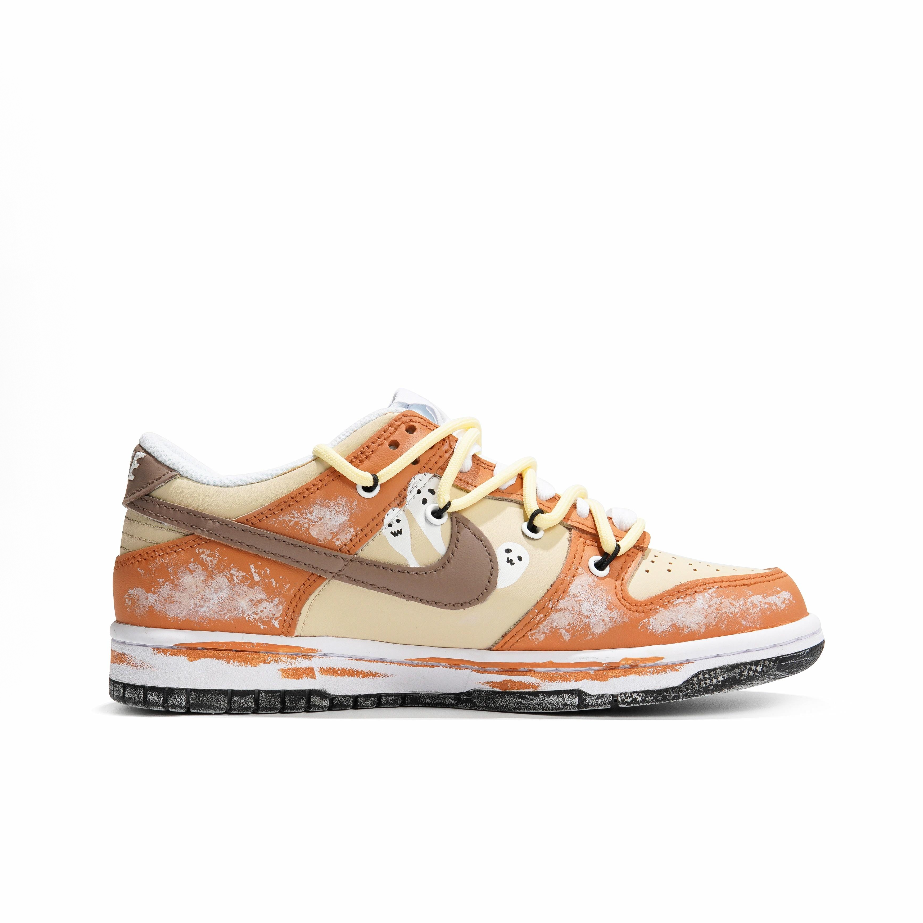 [Custom Sleepless Nights] Dunk Skateboarding Shoes Unisex Low-top Orange