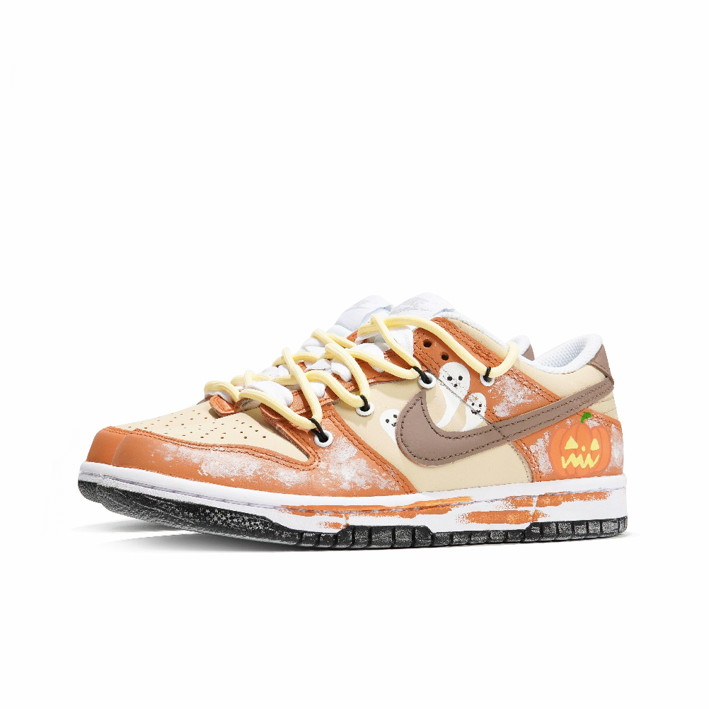 [Custom Sleepless Nights] Dunk Skateboarding Shoes Unisex Low-top Orange