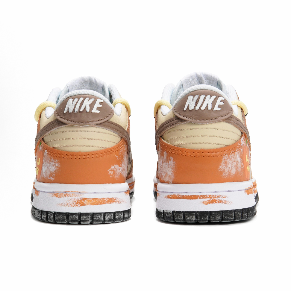[Custom Sleepless Nights] Dunk Skateboarding Shoes Unisex Low-top Orange