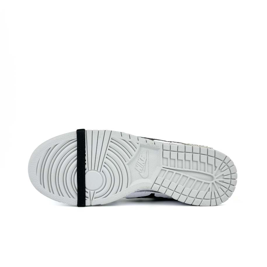 [Custom White Halloween] Dunk Skateboarding Shoes Unisex Low-top White/Black