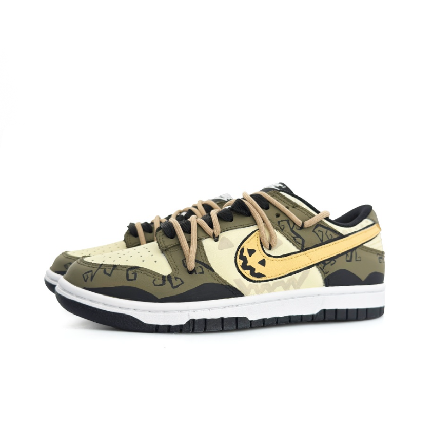 [Custom Mistblack Cat] Dunk Skateboarding Shoes Unisex Low-top Green