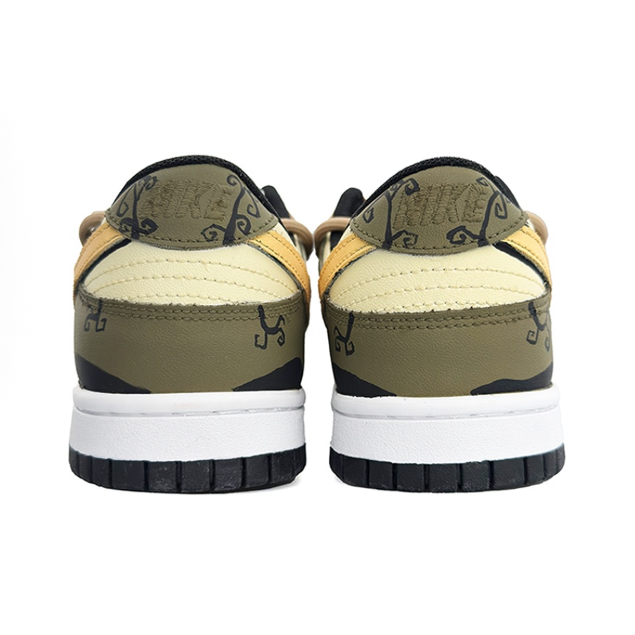 [Custom Mistblack Cat] Dunk Skateboarding Shoes Unisex Low-top Green