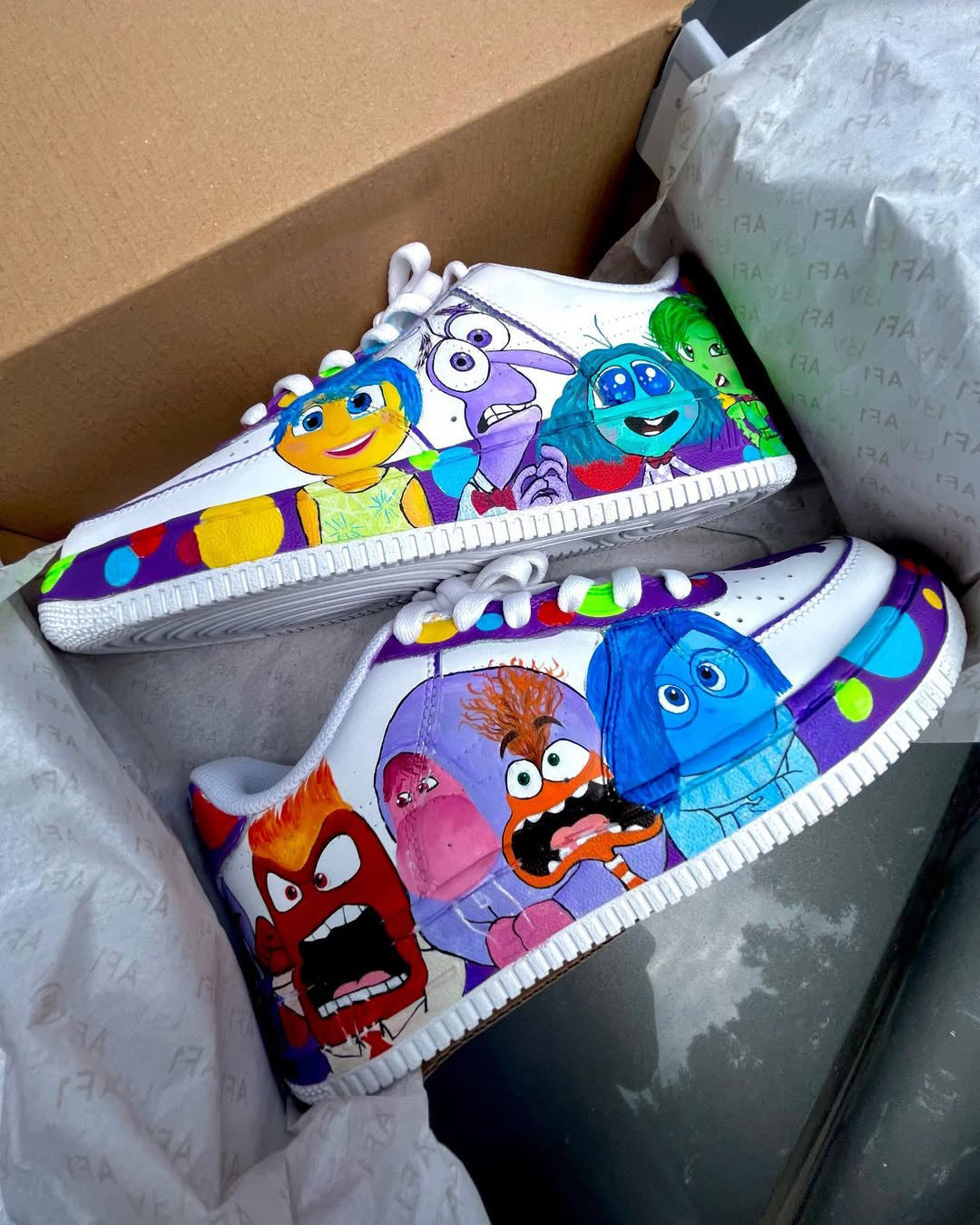 [Customized Inside OutInside Out] Air Force 1 Low-top Shoes Hand-drawn Unisex