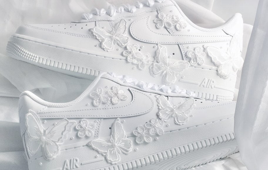 [Custom Bridal Embroidery - Aether Veil] Air Force 1 Skateboarding Shoes Unisex