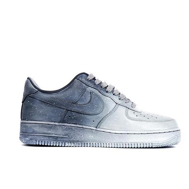 [Custom Reflective Butterfly] Air Force 1 Skateboarding Shoes Unisex Gray