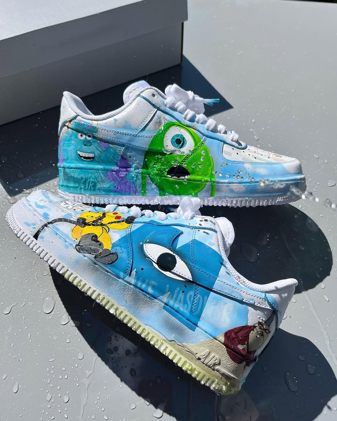 [Customized Monsters University] Air Force 1 Low-top Shoes Hand-drawn Unisex