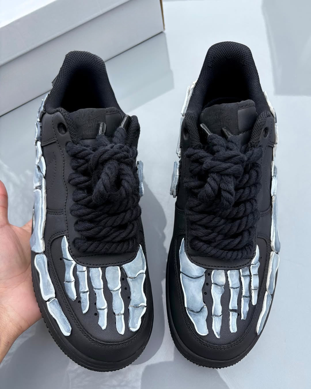 [Custom 3D Sculpted Skeleton Foot] Air Force 1 Skateboarding Shoes Unisex