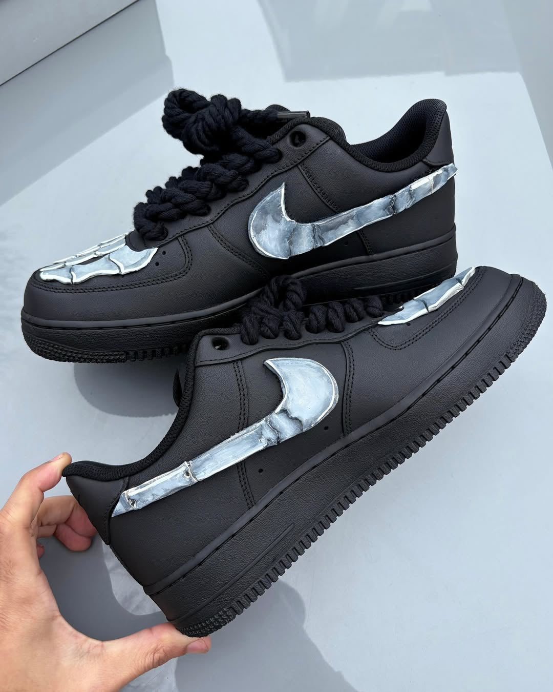[Custom 3D Sculpted Skeleton Foot] Air Force 1 Skateboarding Shoes Unisex
