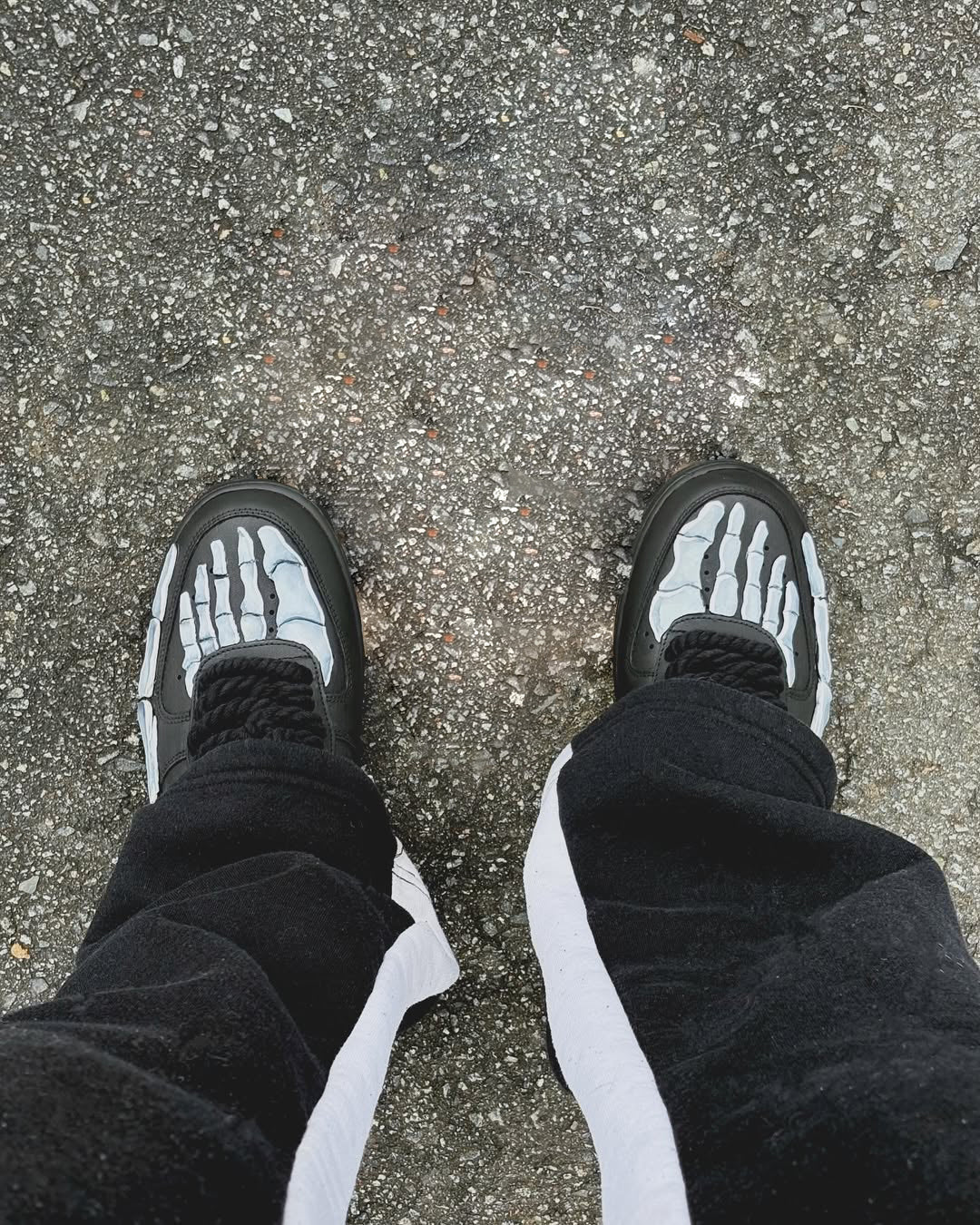 [Custom 3D Sculpted Skeleton Foot] Air Force 1 Skateboarding Shoes Unisex