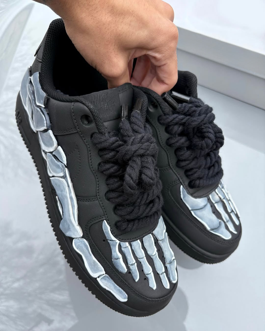 [Custom 3D Sculpted Skeleton Foot] Air Force 1 Skateboarding Shoes Unisex