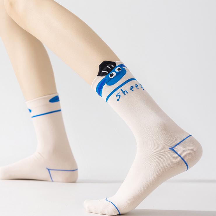 Therapeutic Cute Pet - Anti-Slip Socks, Unisex Breathable Mid-Crew Socks for Men & Women, Trendy Couple Matching Pairs, Moisture-Wicking Casual Wear 5 Pairs  (Spring/Fall)