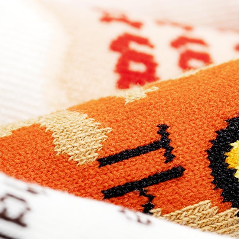 Vintage Pictorial - Mid Cotton Socks Women Non-Slip Sports Fashion 5 Pairs