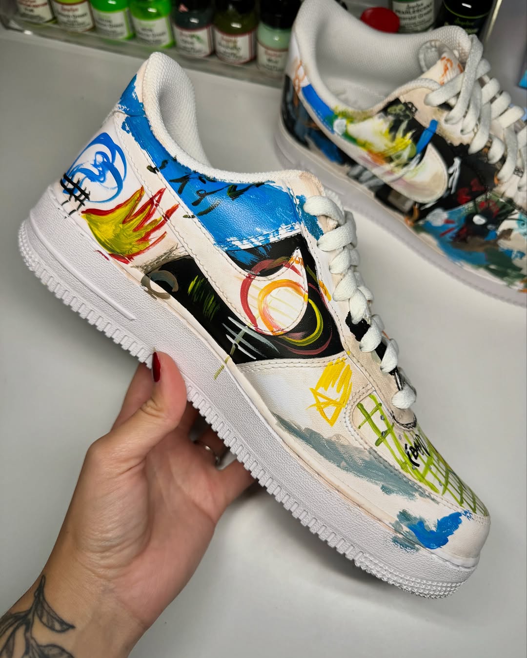 [Customized Strayed into the Palette - Hand Painted] Air Force 1 Low-top Shoes Unisex