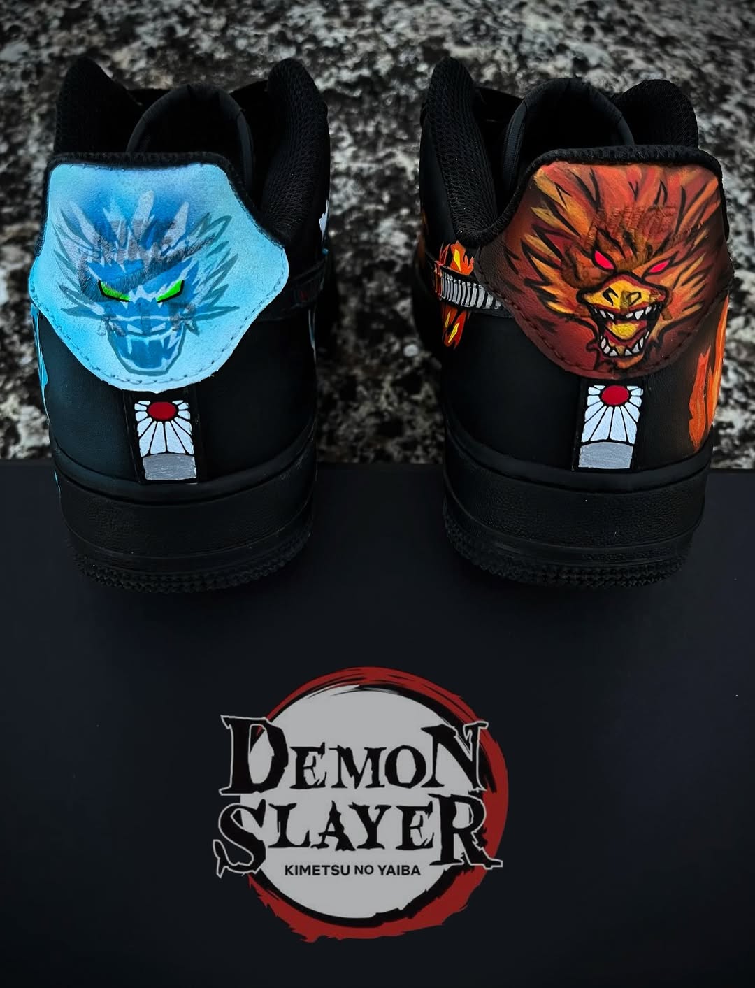 [Customized Kimetsu no Yaiba - Rengoku & Tanjiro] Air Force 1 Anime Shoes Unisex