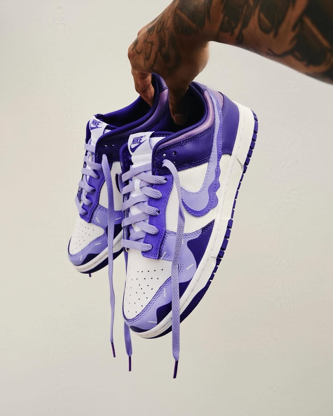 [Customized Blueberry Ice Cream] Dunk Low-top Shoes Unisex Purple