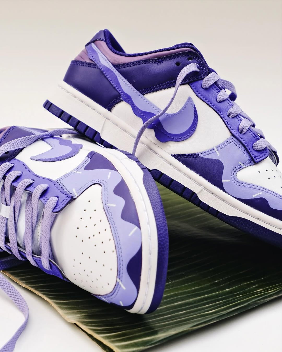 [Customized Blueberry Ice Cream] Dunk Low-top Shoes Unisex Purple