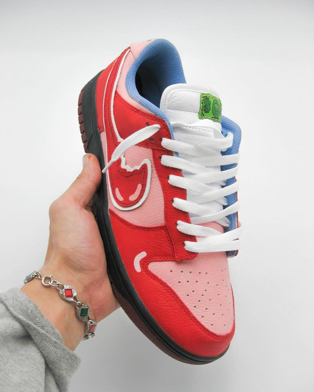 [Custom Mr.Crab] Dunk Skateboarding Shoes Unisex Low-top Red