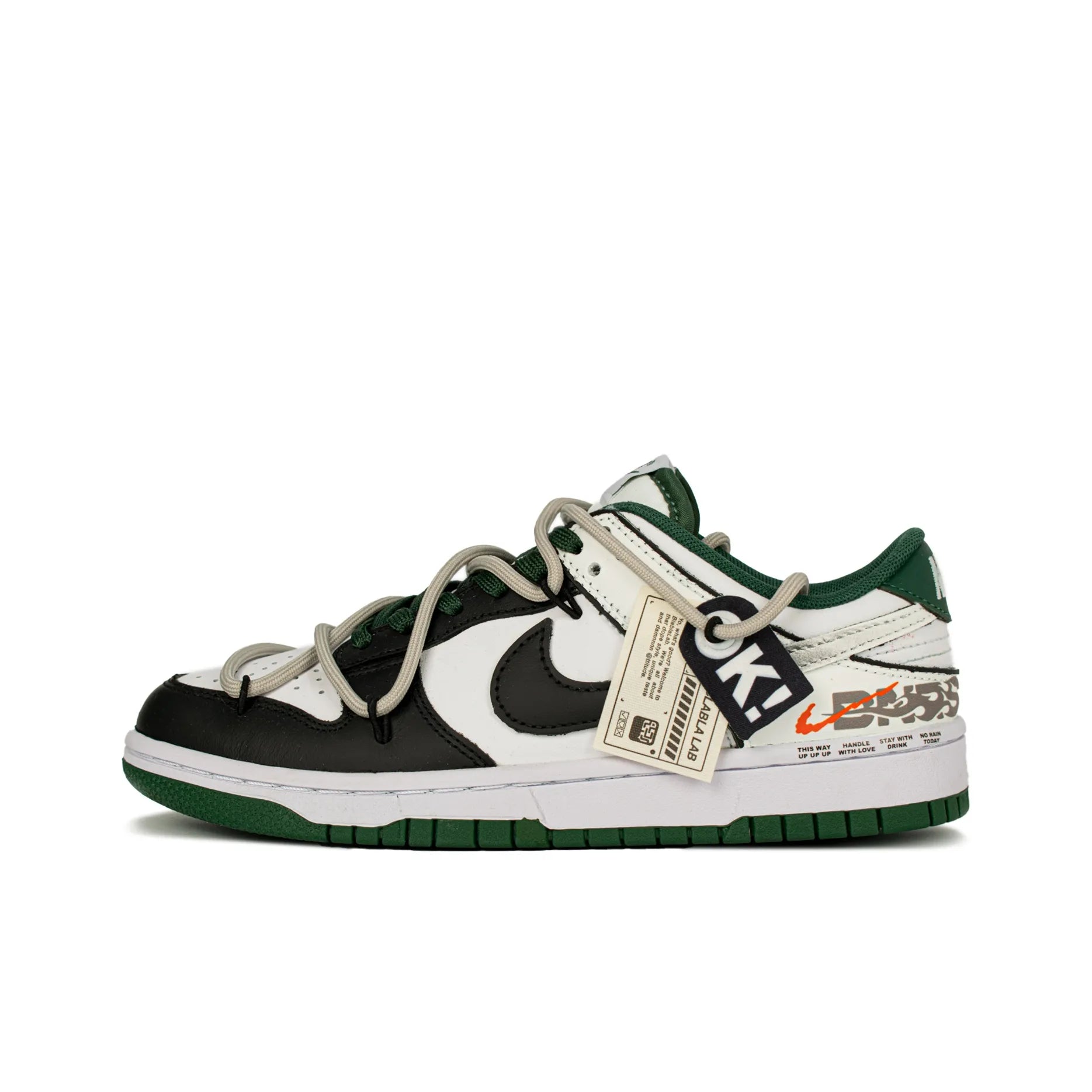 [Custom Blue Ocean x Grassy Area] Dunk Skateboarding Shoes Unisex