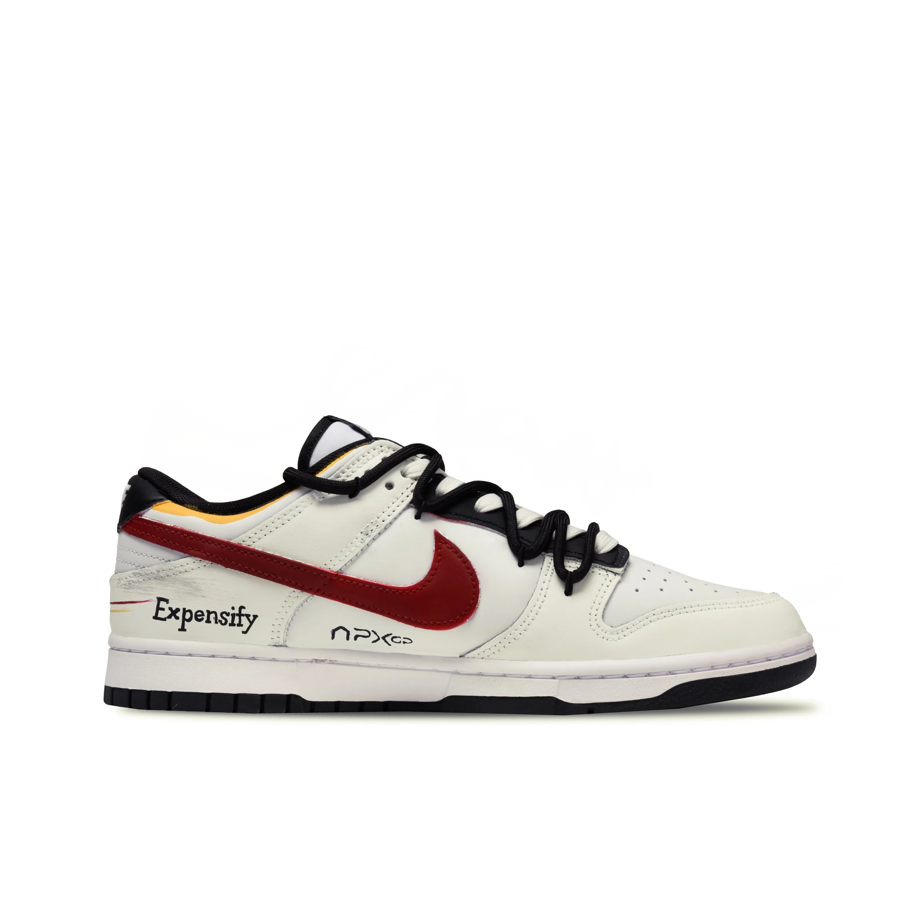 [Custom - Grid 1976] Dunk Skateboarding Shoes Unisex White/Red