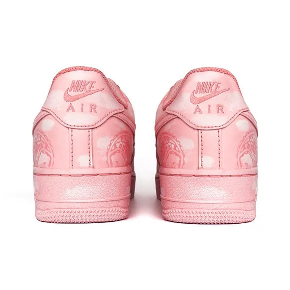 [Custom Blue And Pink Stucco Cashew Nut Flower] Air Force 1 Skateboarding Shoes Unisex