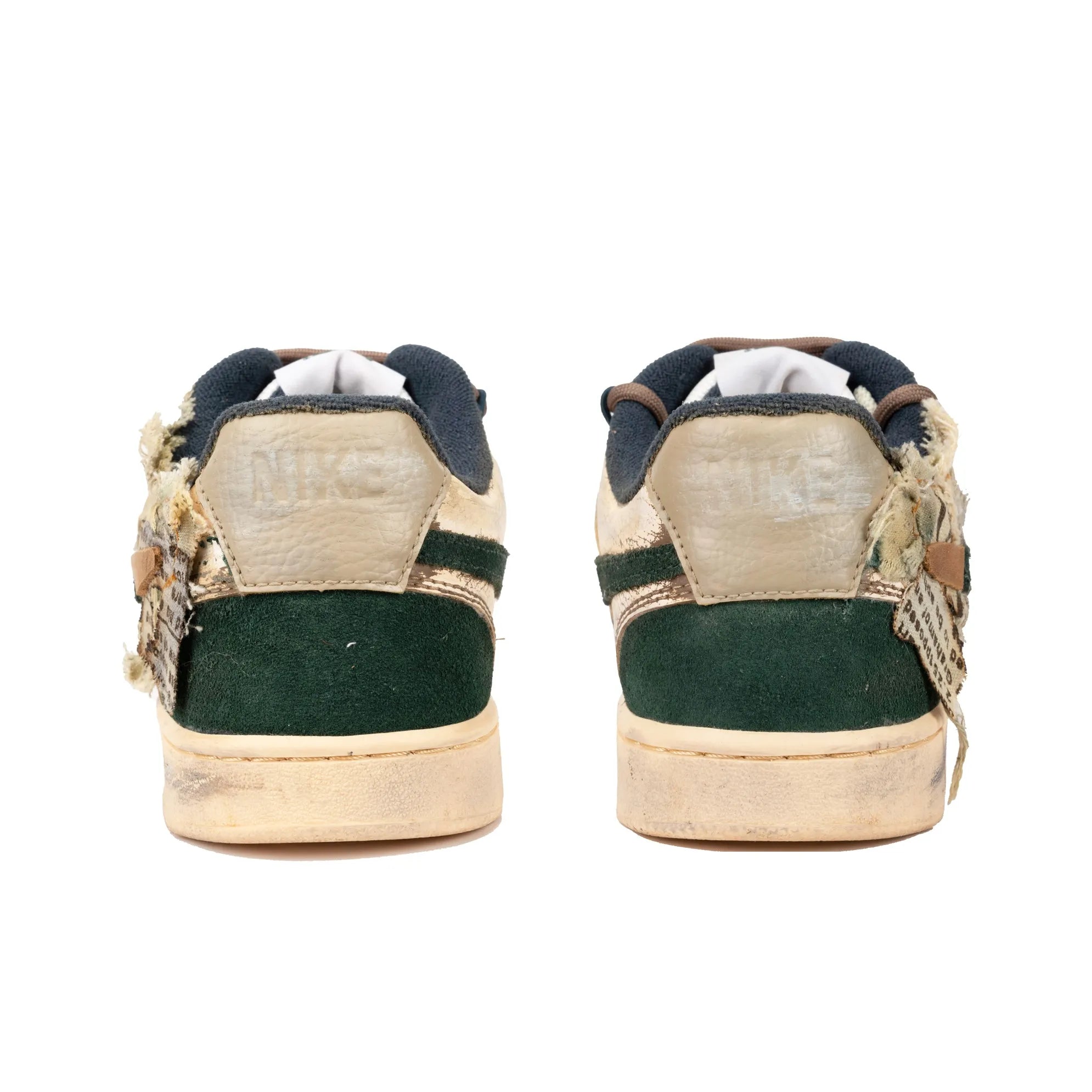 [Custom Broken World] Court Vision Low Skateboard Shoes Unisex Wasteland-style Brown/Green