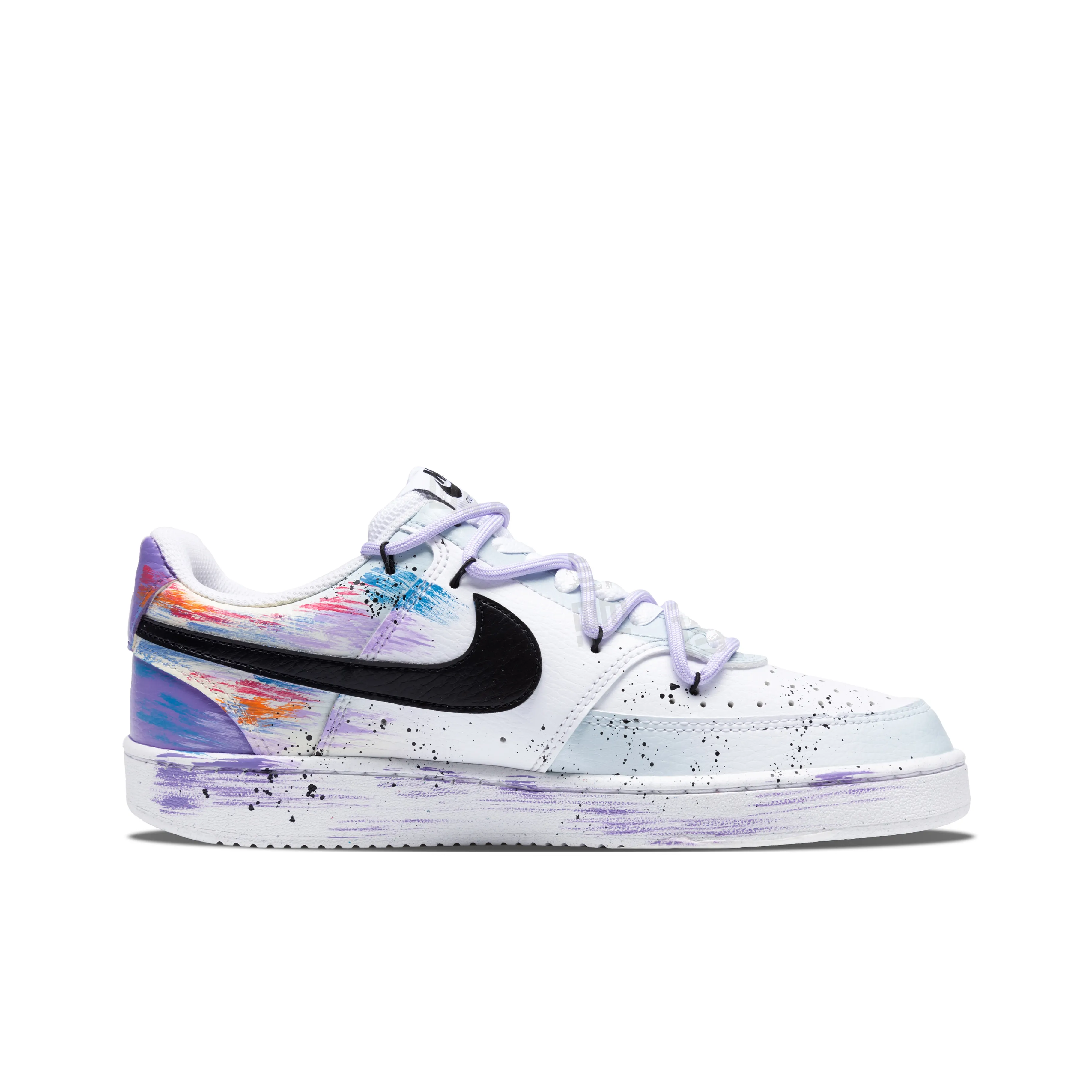 [Custom Fantasy Secret Realm] Court Vision Low Skateboard Shoes Unisex Graffiti Purple/White