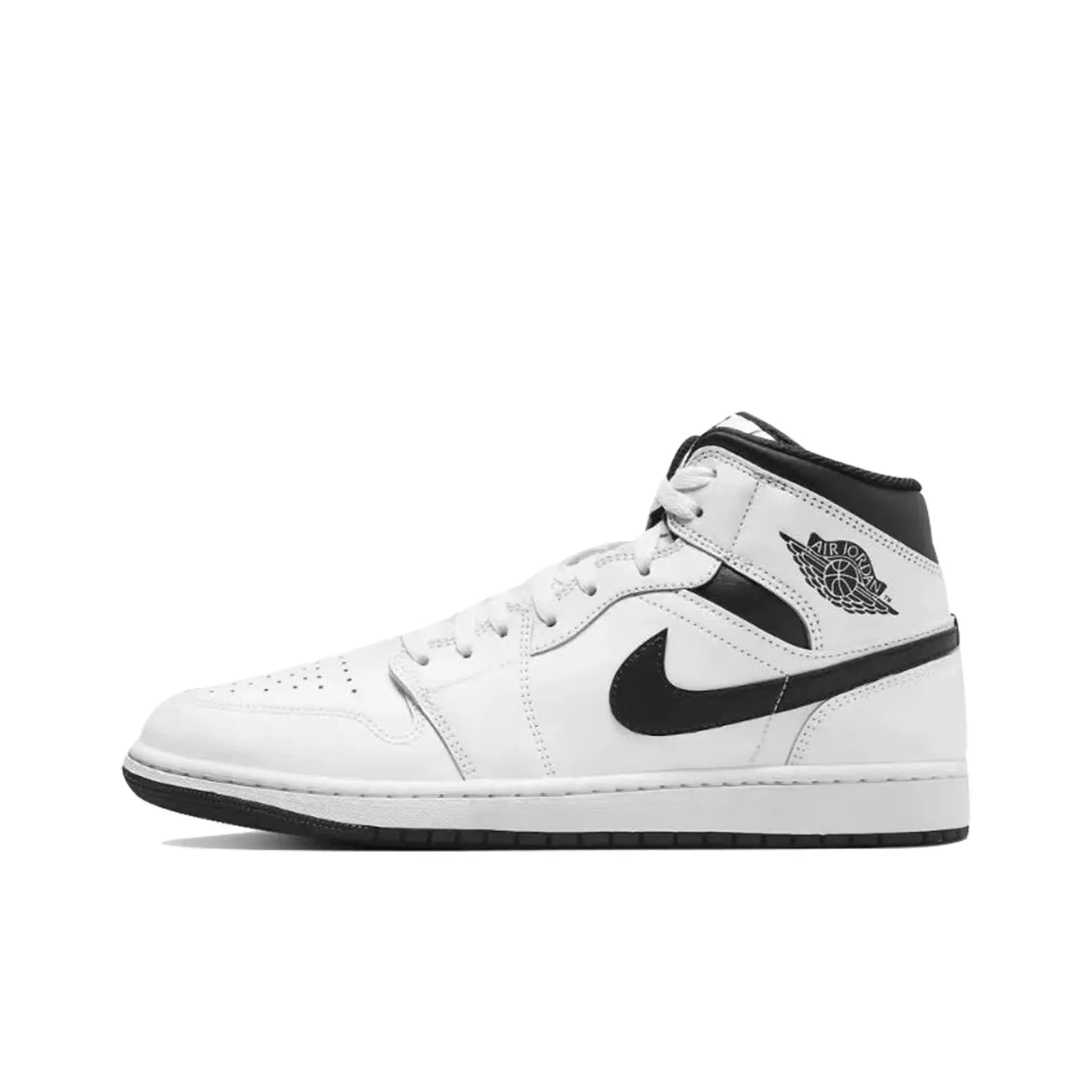[Custom Line Joker] Jordan Air Jordan 1 High Top Unisex Skateboarding Shoes White/Black