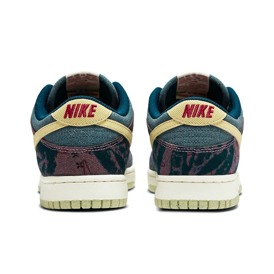 [Custom Lemon Yellow, Small Cashew Flower] Sailcloth Dunk Skateboarding Shoes Unisex