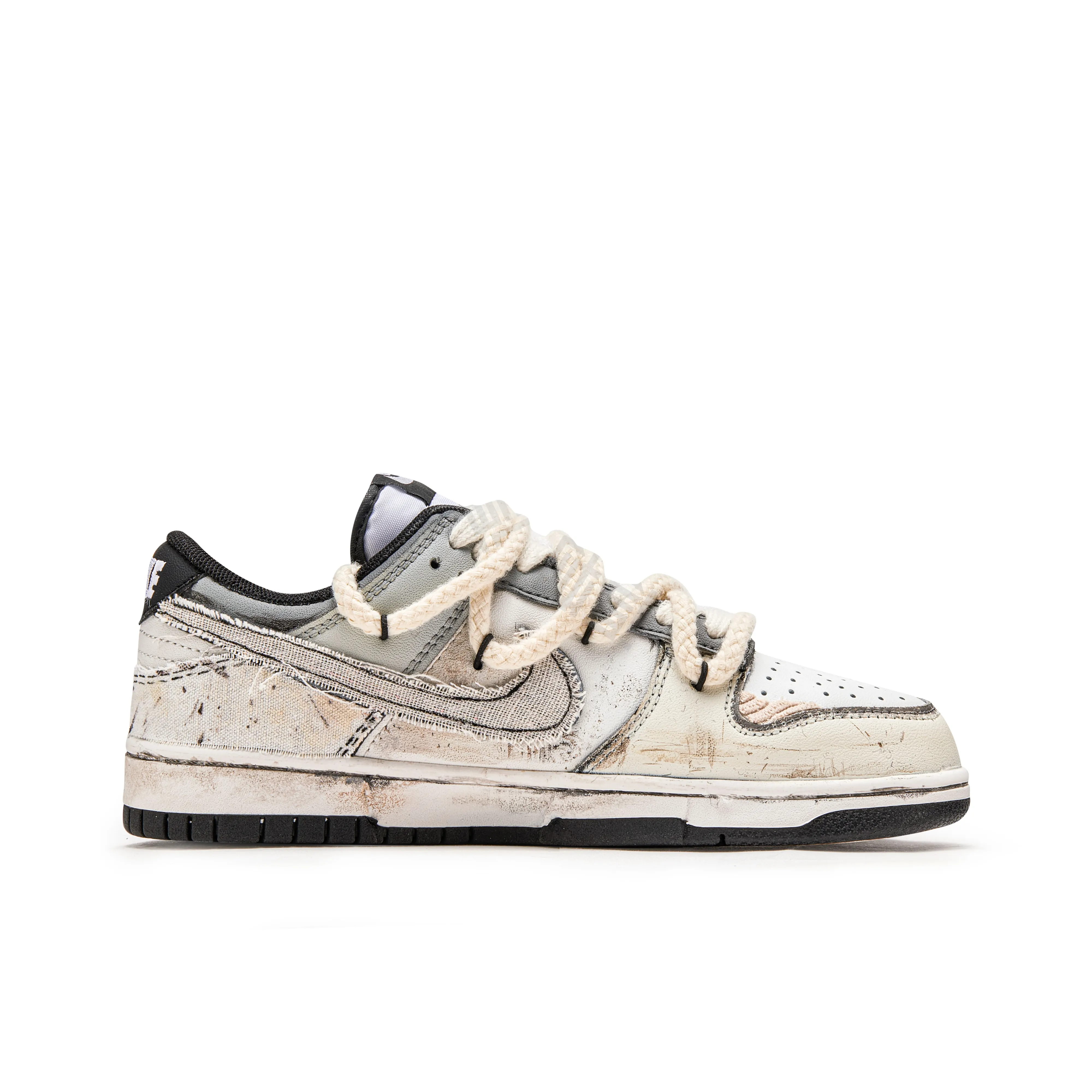 [Custom Rashomon] Dunk Low Skateboard Shoes Unisex Beige