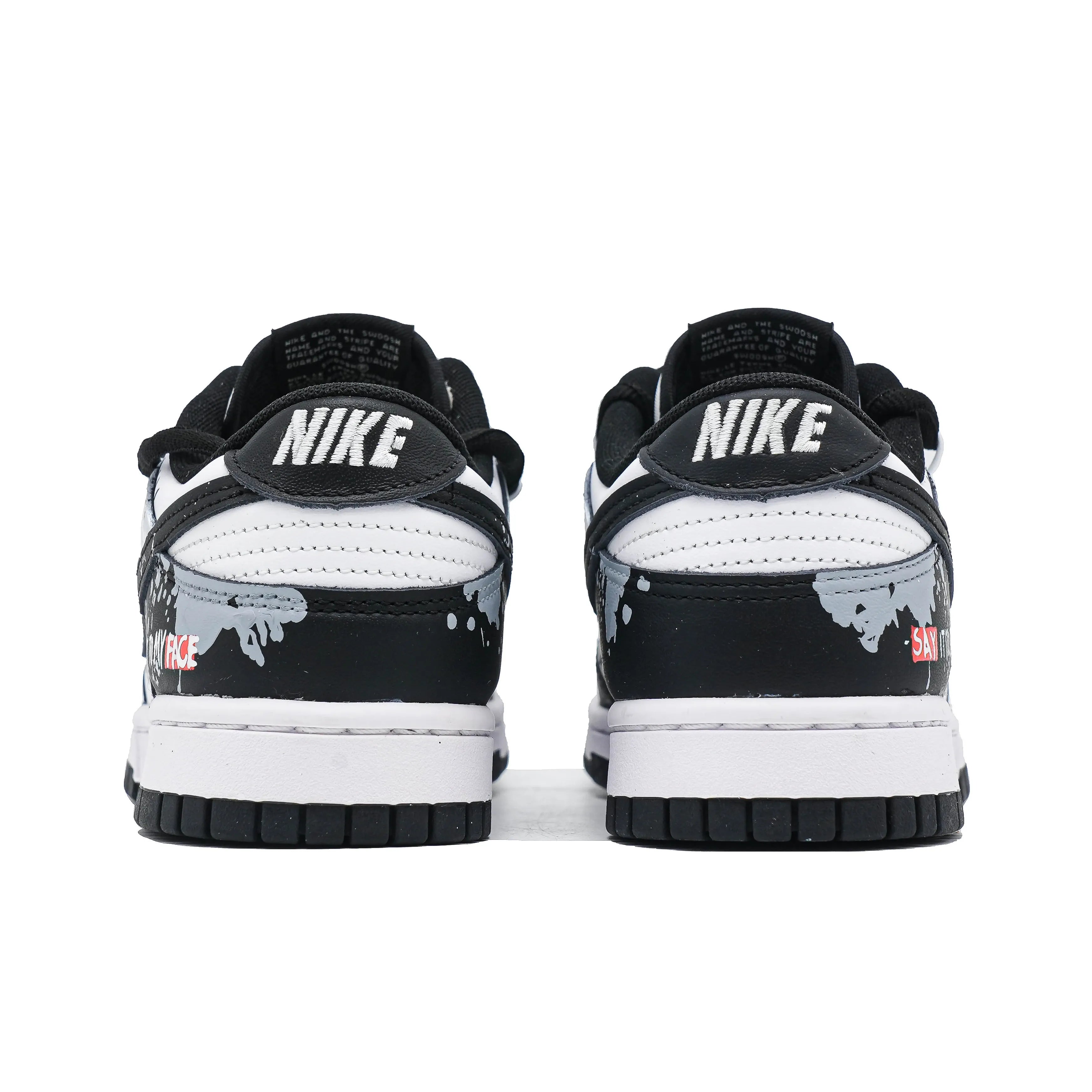 [Custom Grayscale] Dunk Low Skateboard Shoes Unisex Black/Gray/White