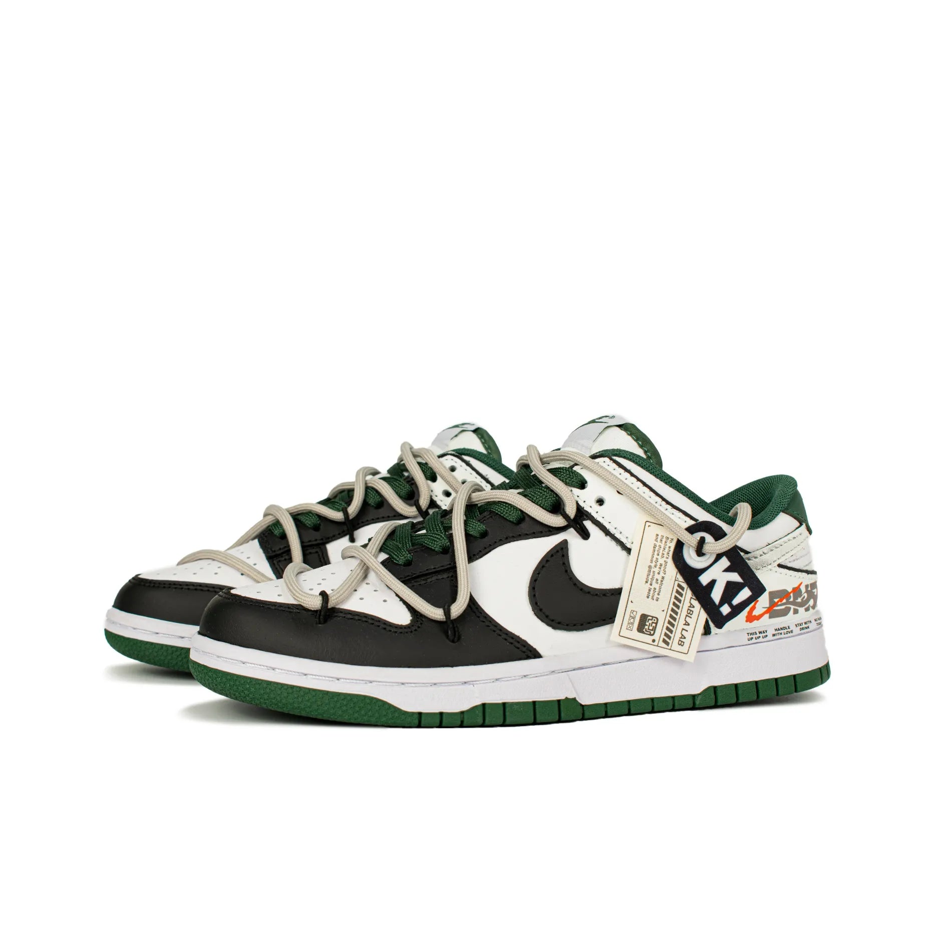 [Custom Blue Ocean x Grassy Area] Dunk Skateboarding Shoes Unisex