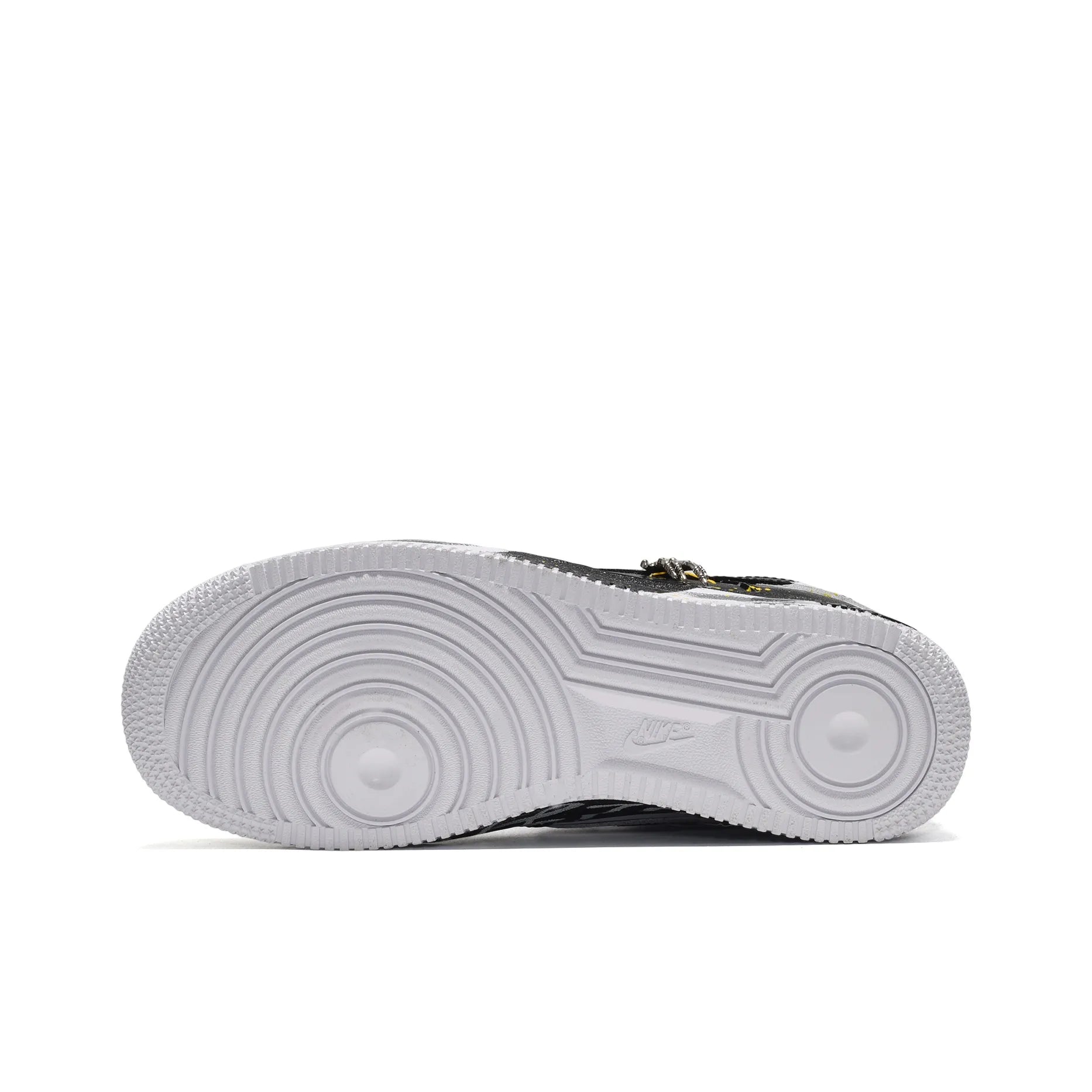 [Customized Ink Wash&Hand-drawn Patterns] Air Force 1 Low-top Shoes Unisex Black and white