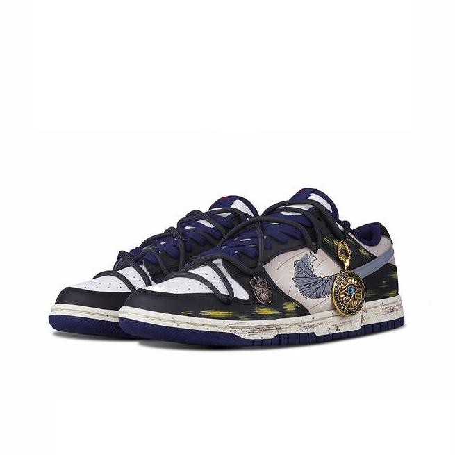 [Custom Eye of Horus] Dunk Low Skateboard Shoes Unisex Blue