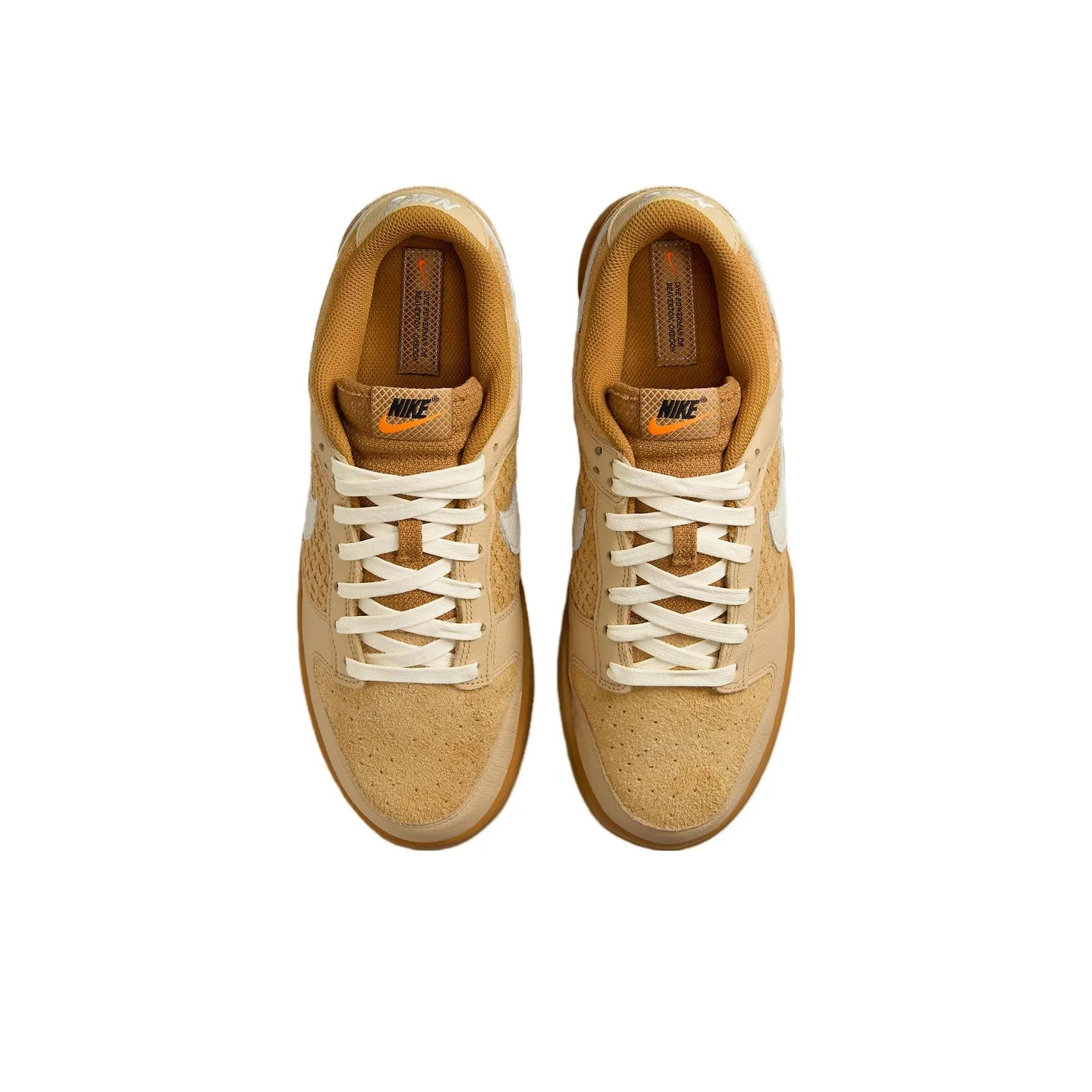 [Custom Waffles - Wheat] Dunk Low Skateboarding Shoes Unisex Brown