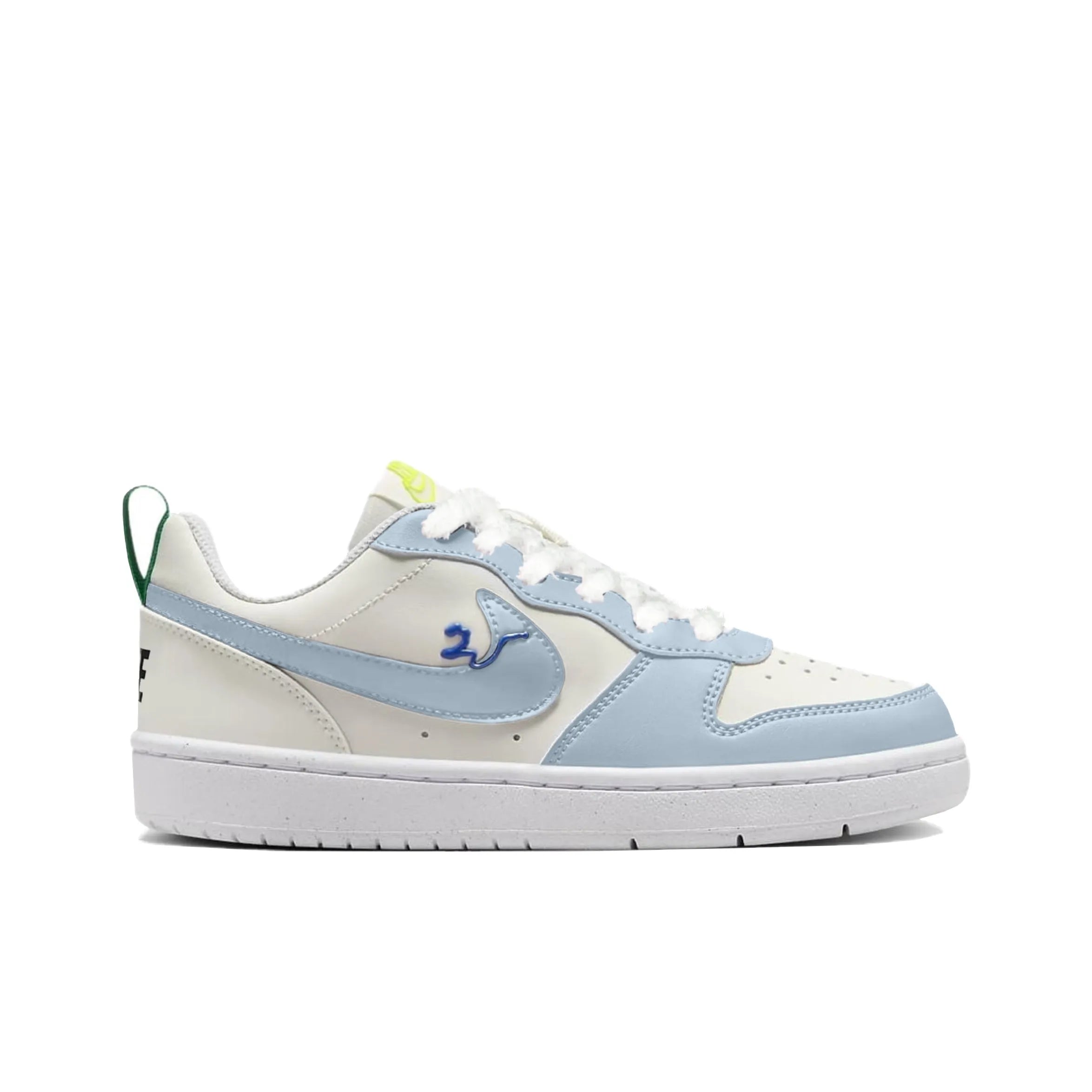 [Custom Unlimited Fun/Light Blue] Court Borough Skateboard Shoes For Children Unisex