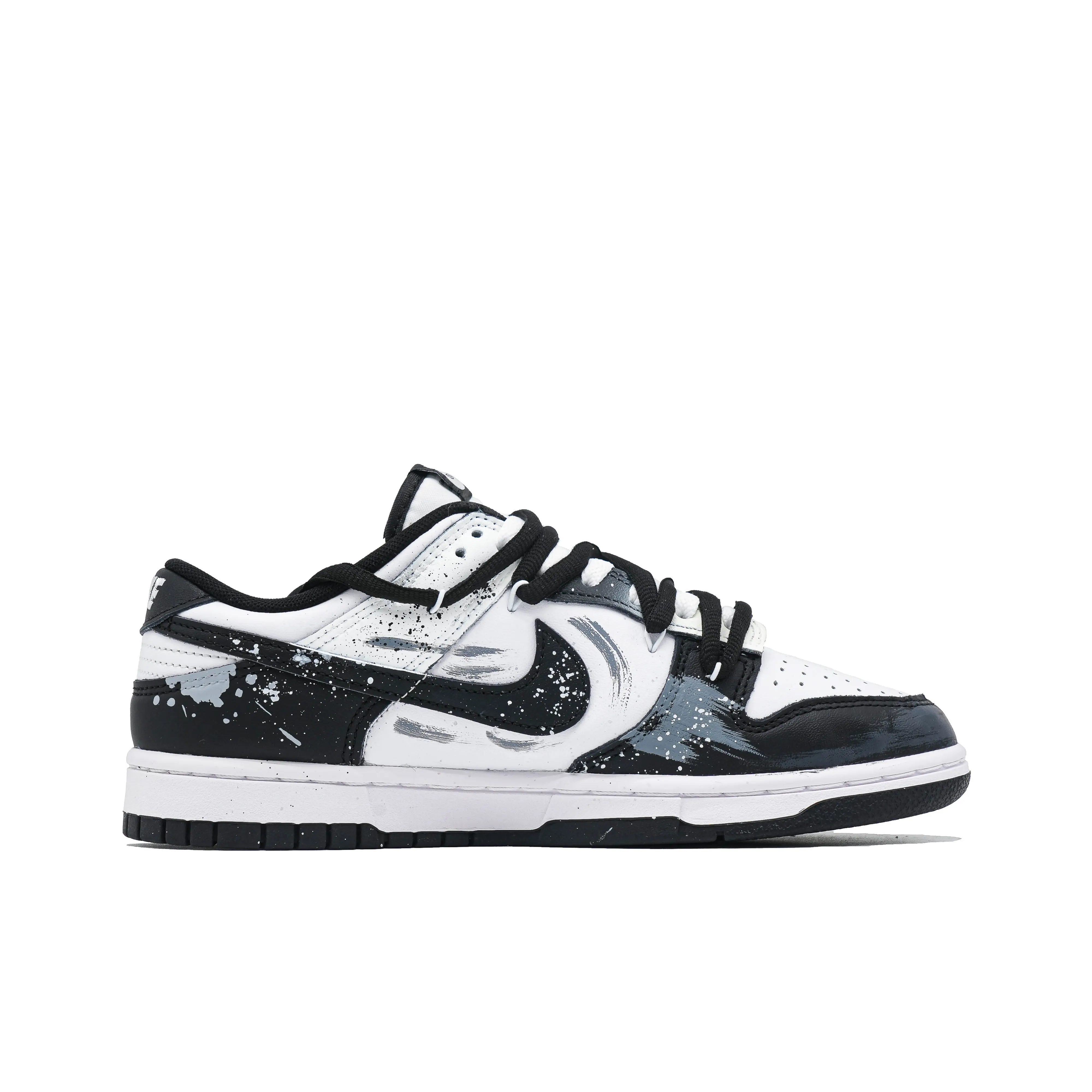 [Custom Grayscale] Dunk Low Skateboard Shoes Unisex Black/Gray/White