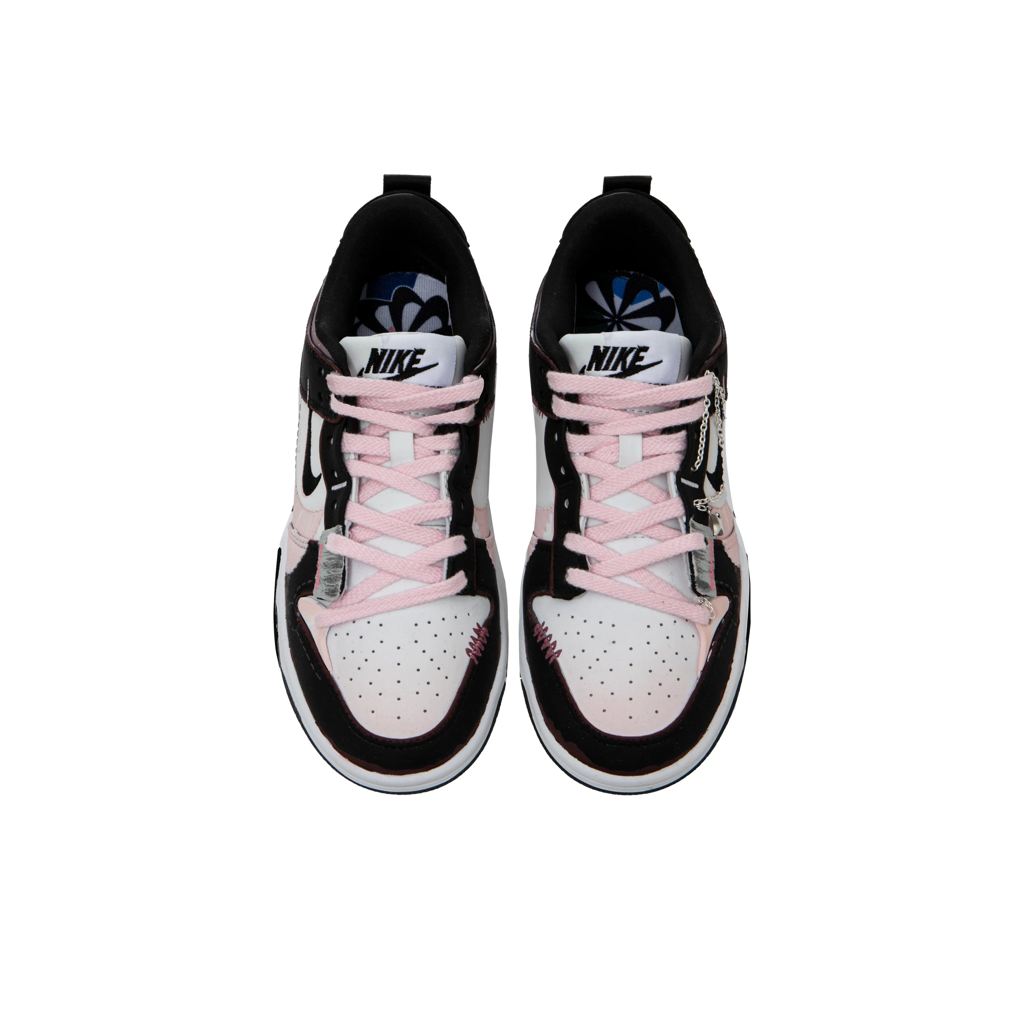 [Custom Honey Peach] Dunk Low Skateboard Shoes Unisex Black/Pink