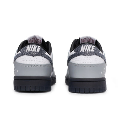 [Customized Stardust Butterfly Dance] Dunk Low-top Shoes Unisex Gray With Diamond Decoration