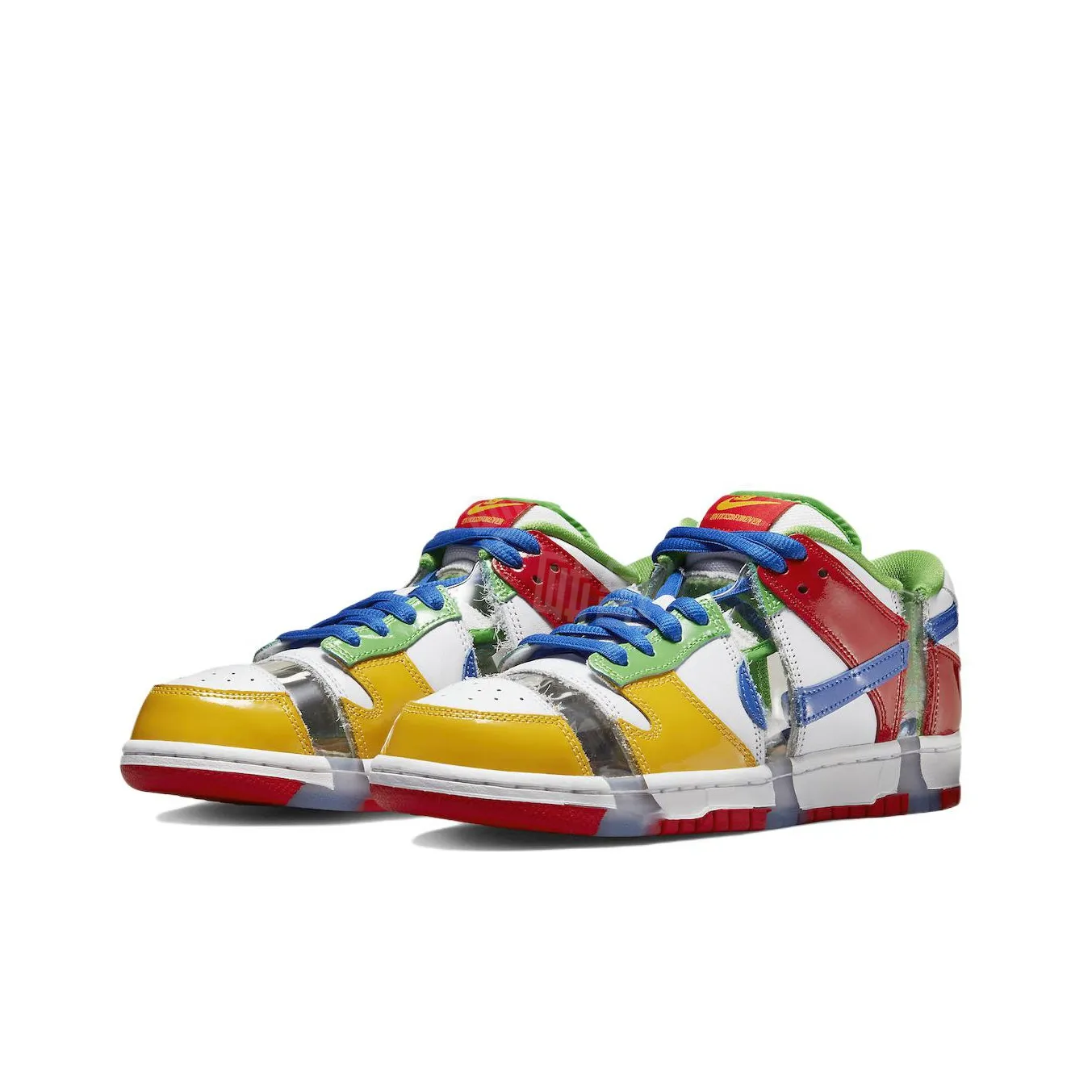 [Custom eBay x Dunk "Sandy Bodecker"] Dunk Low Skateboard Shoes Unisex Red/Yellow/Green/Blue