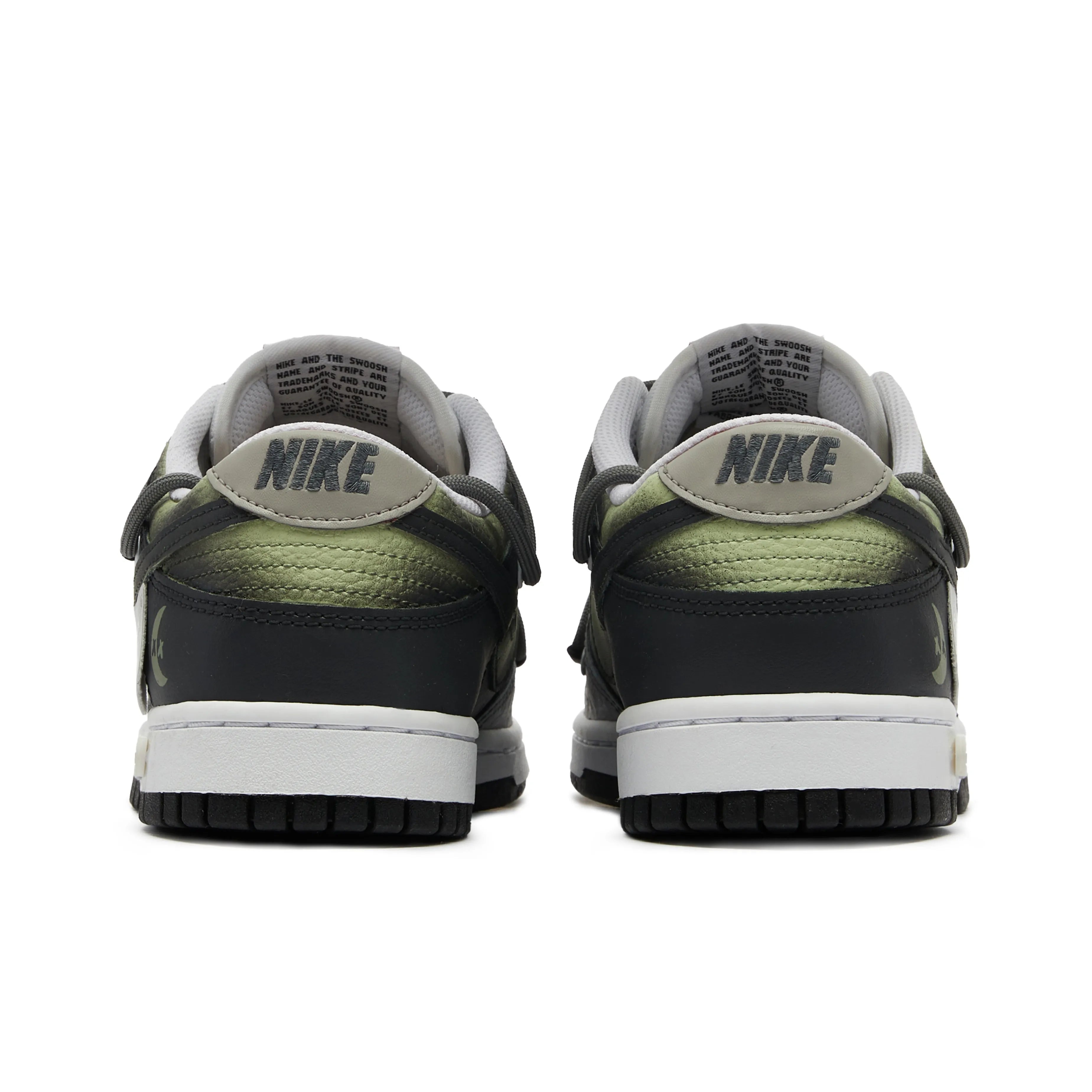 [Custom Moon] Dunk Skateboarding Shoes Unisex Gray/Green