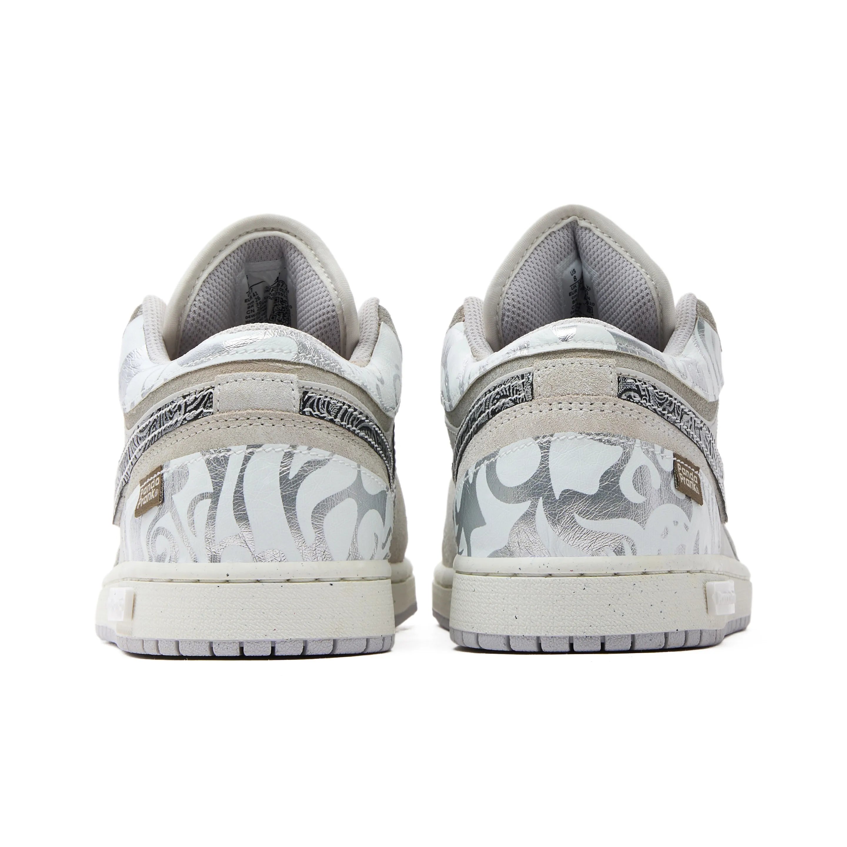 [Custom Soaring Serpent] Air Jordan Low - Top Skateboarding Shoes Unisex Gray/Silver