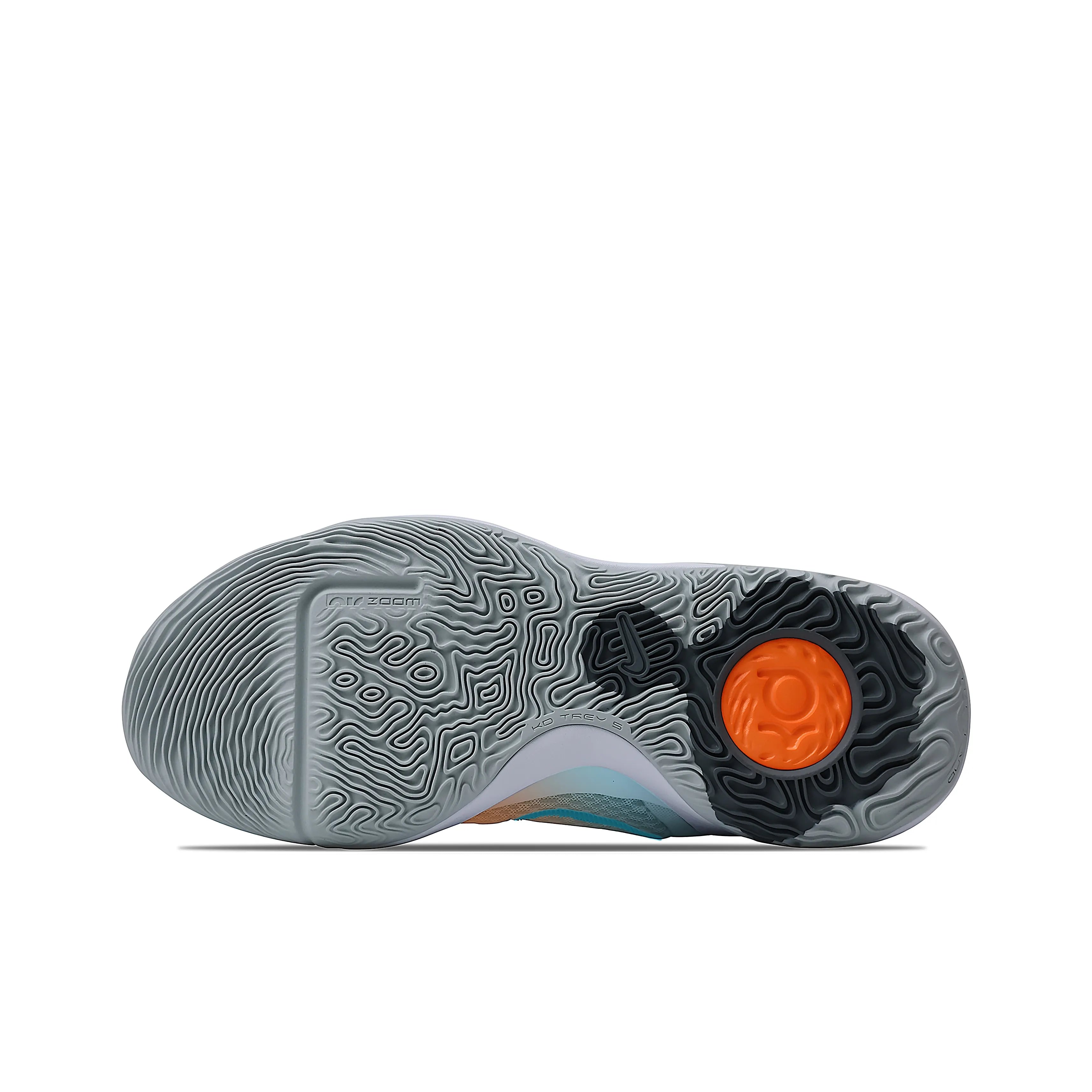 [Custom Azure-Orange Obscure Flame] KD Trey 5 IX Basketball Shoes Unisex Mid-Top Blue/Orange