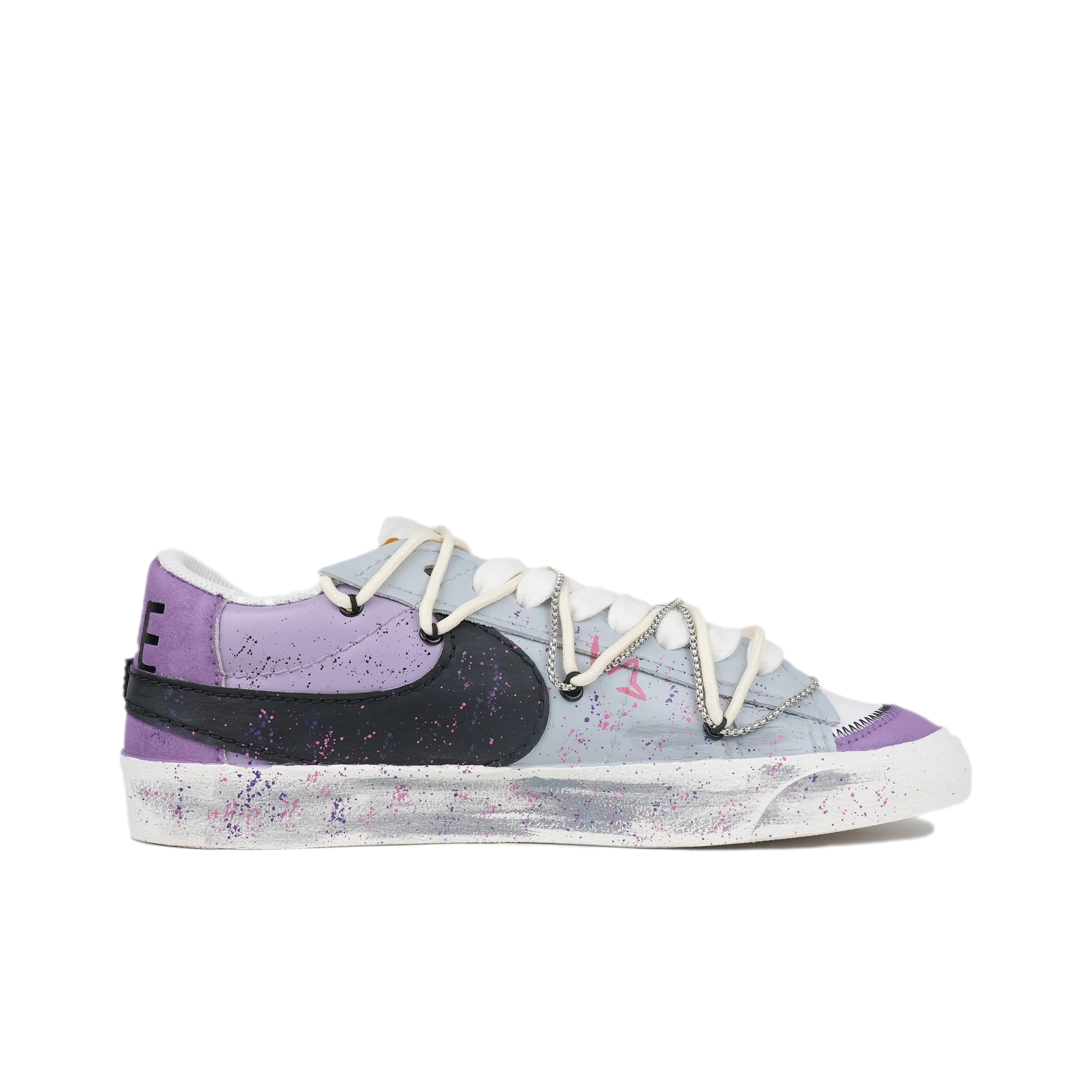 [Customized Good] Blazer Jumbo Low-top Shoes Unisex Purple/Gray