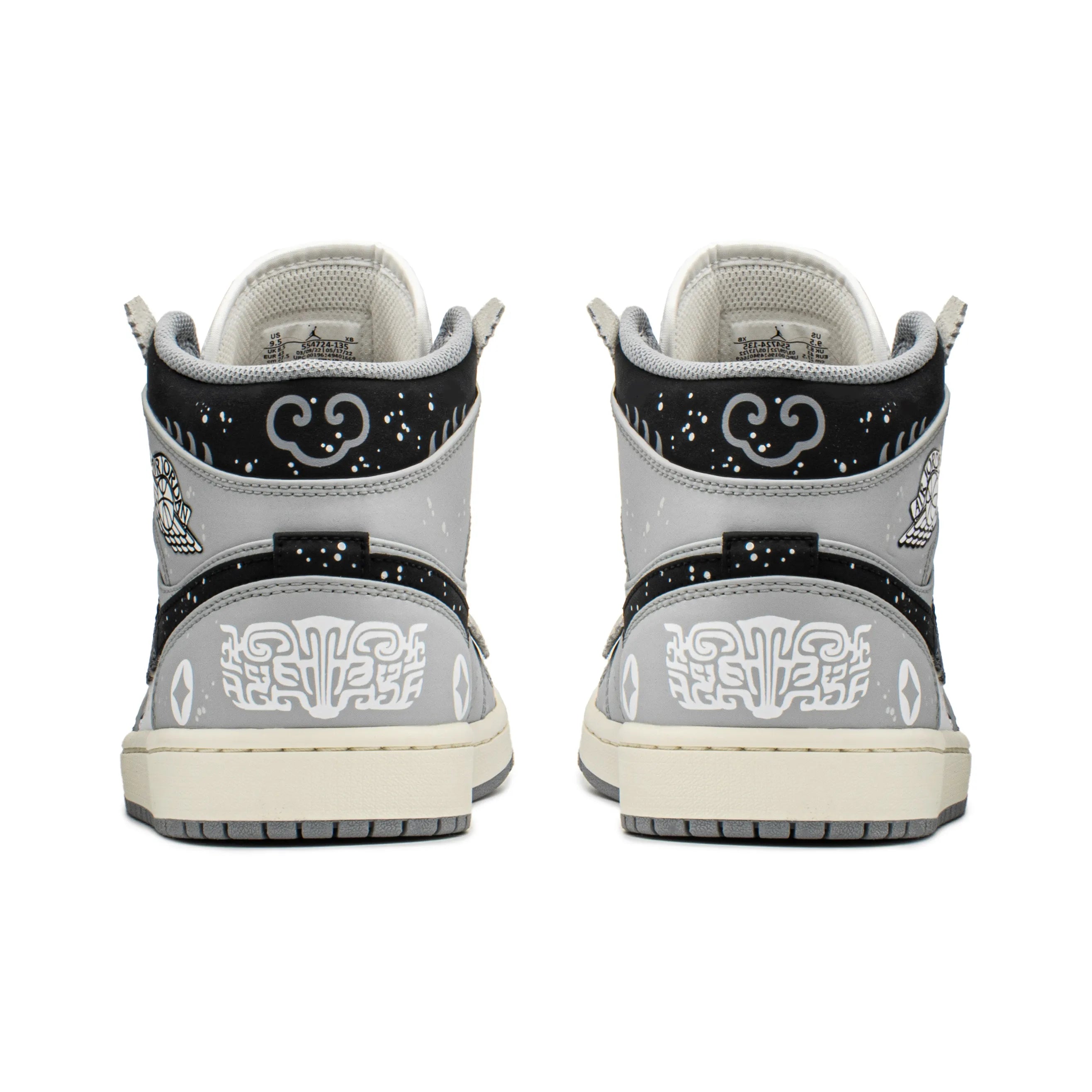 [Custom Chinese Mythology - Pixiu ] Air Jordan 1 Mid - Top Skateboarding Shoes Unisex