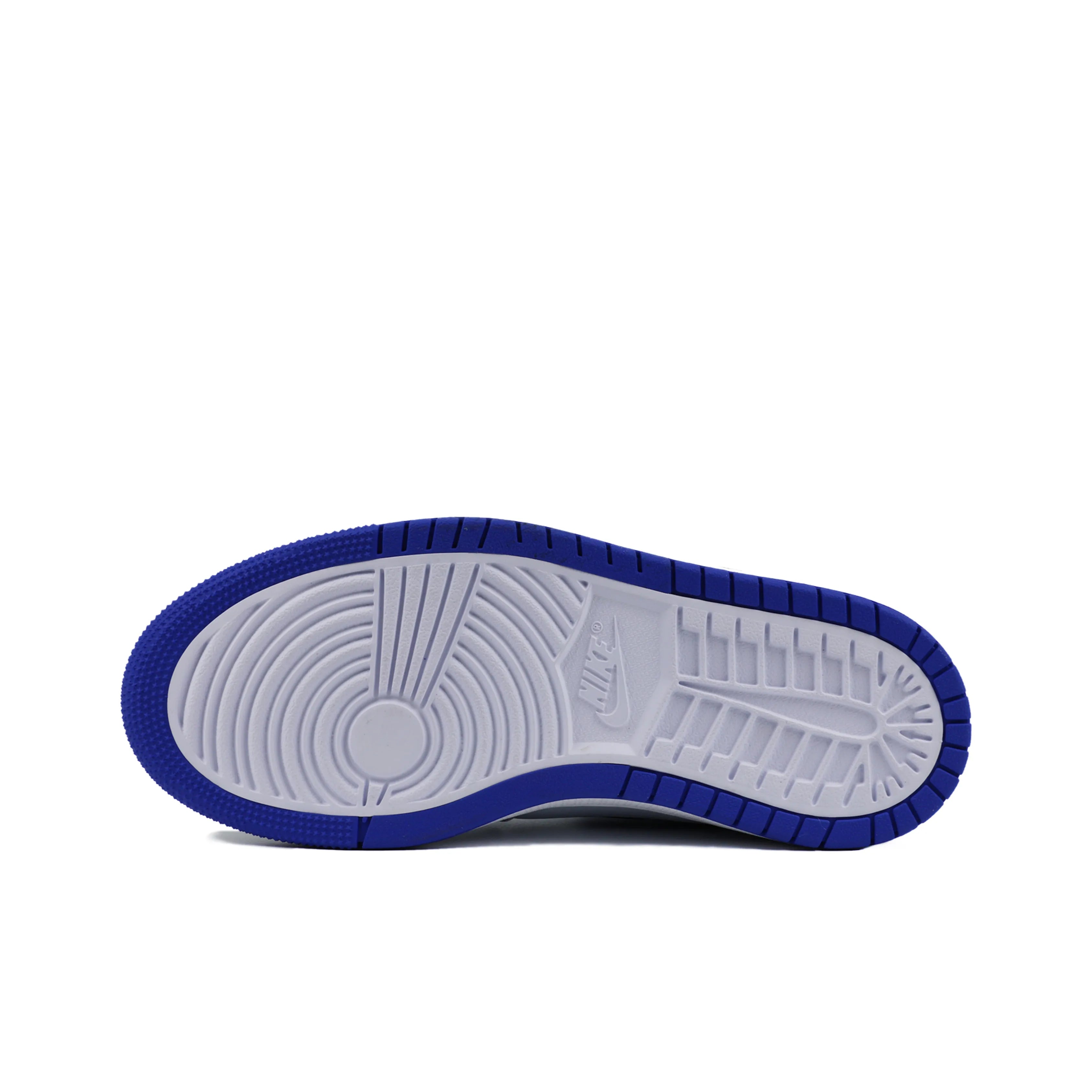 [Custom White Noise, Blue Notes ] Air Jordan 1 High - Top Skateboarding Shoes Unisex White/Blue